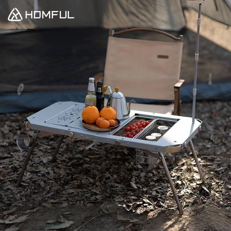 Camping Cooking Easy - HOMFUL Outdoor Camping Combination Table ,