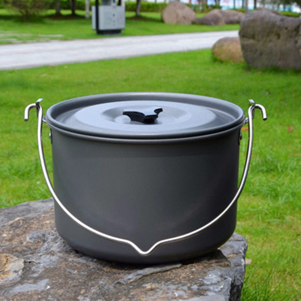 Camping No Cooking Meals - Camping Hanging Pot Large Aluminum Outdoor