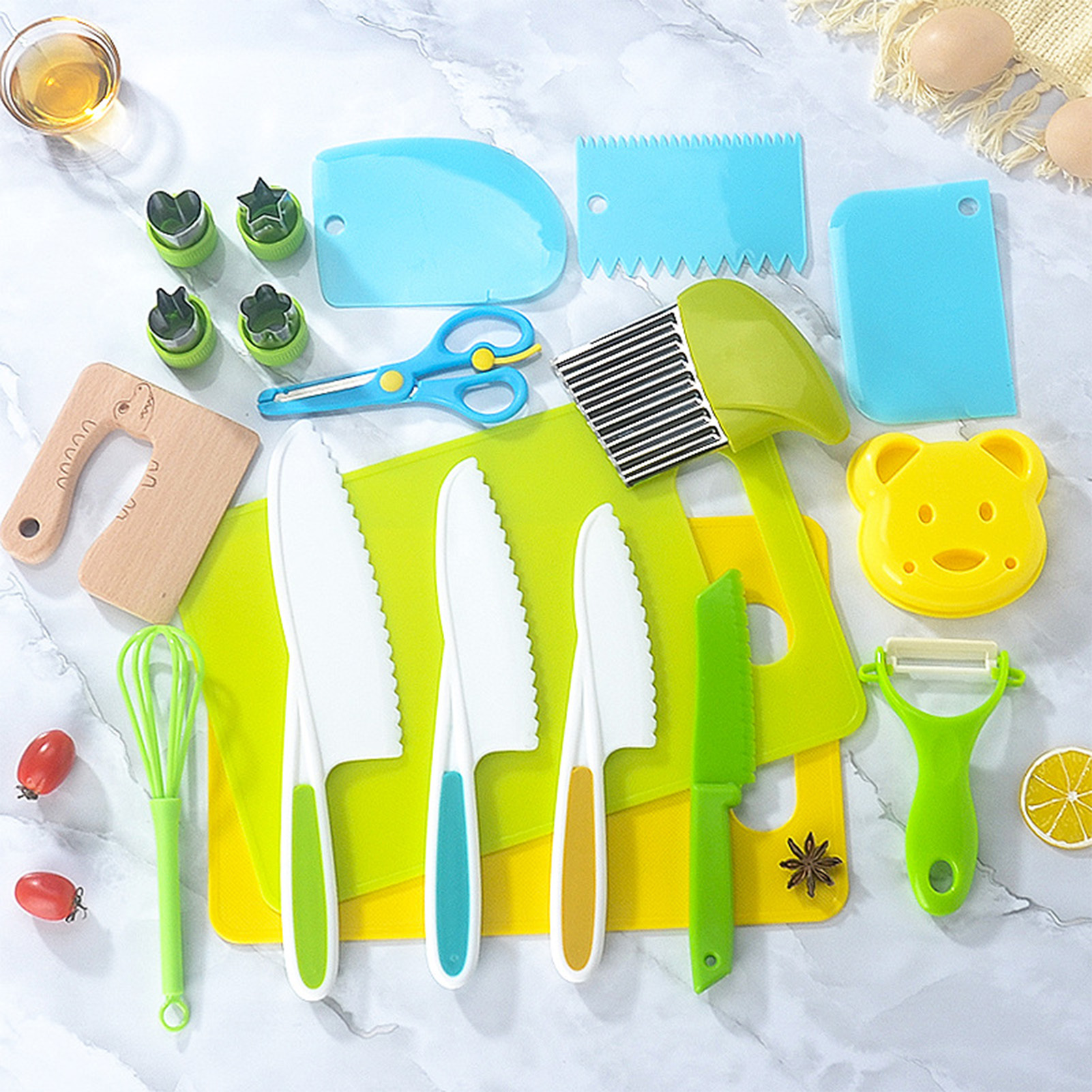 Camping Cooking With Kids - Plastic Kitchen Tools for Kids Cutting
