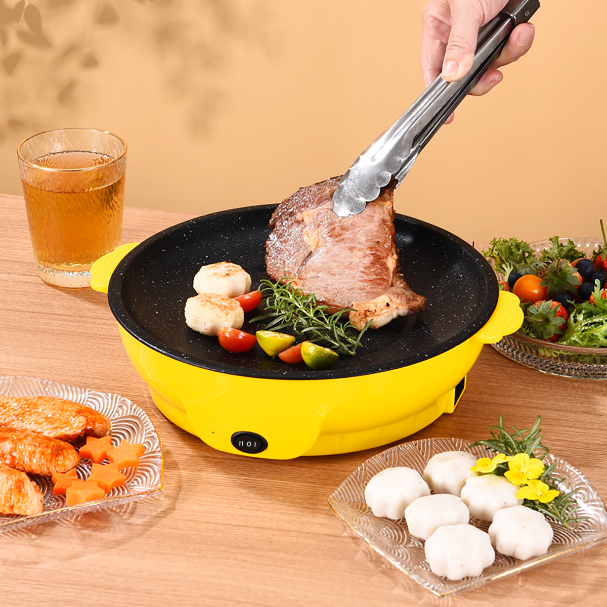 Camping Cooking Electric - 220V Multifunctional Electric Baking Tray Koekenpan