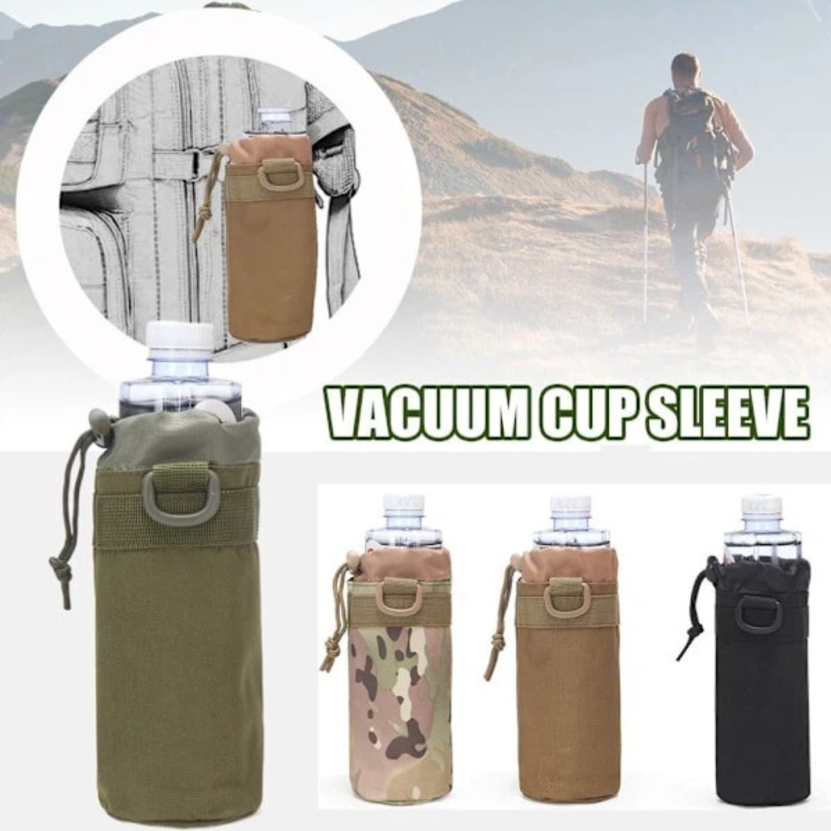 Camping Cooking Can - Tactical Molle Water Bottle Bag Pouch