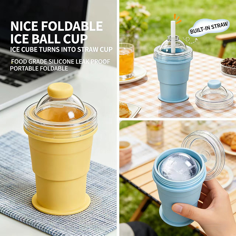 Pocket Coffee Maker - BOLTIFY 2-in-1 Collapsible Silicone Ice Ball