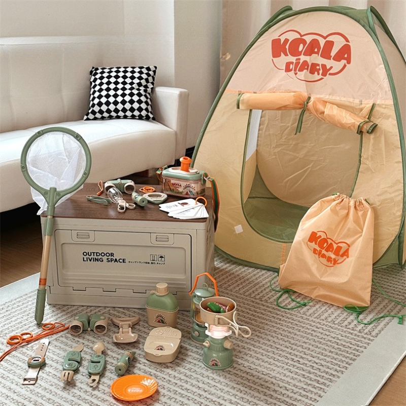Camping Cooking With Kids - Kids Camping Tents Picnic Real Cooking