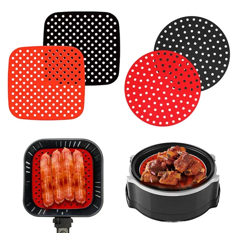 Camping Cooking Mat - Food Grade Silicone Air Fryer Liner