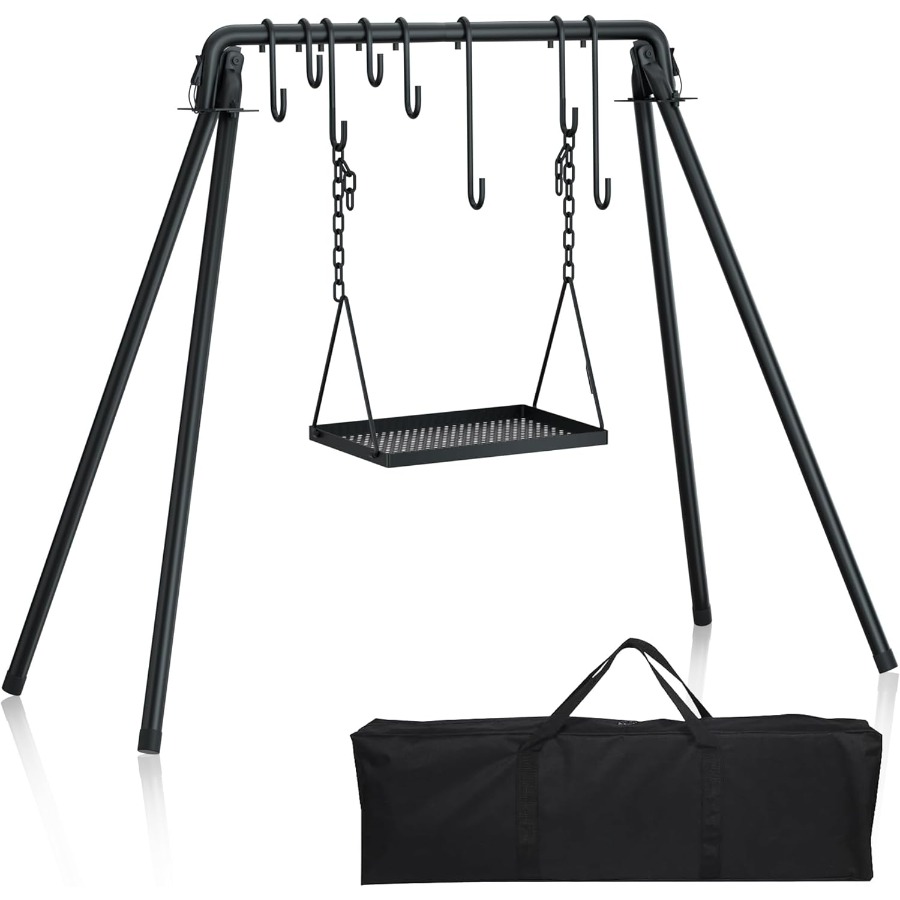 Camping Cooking Grill - RELIANCER Grill SwingCampfire Grill Cooking Stand