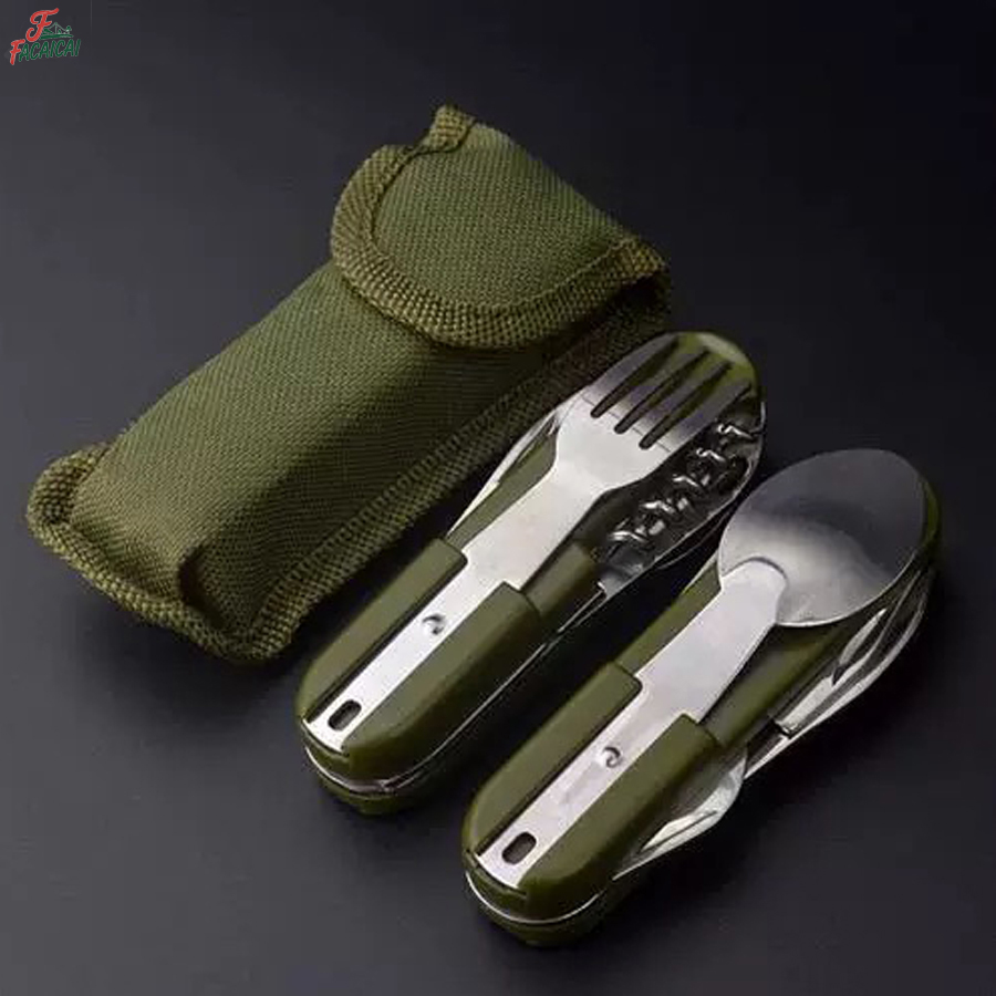 Camping Cooking Set Stainless Steel - Camping Gear Portable Portable 5-in-1 Stainless