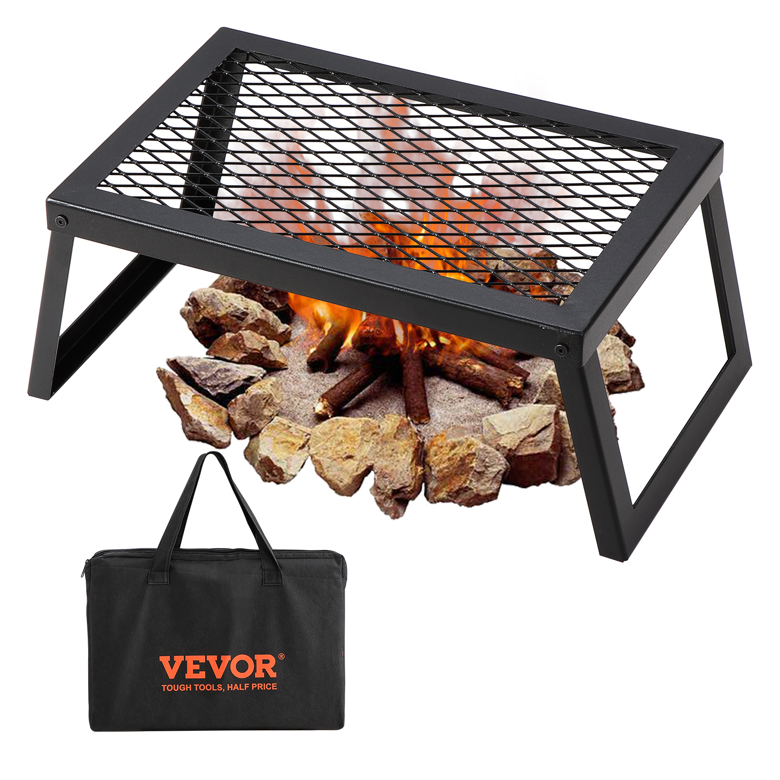 Camping Cooking Grill - SucceBuy 18/24in Barbecue Charcoal Grill Outdoor