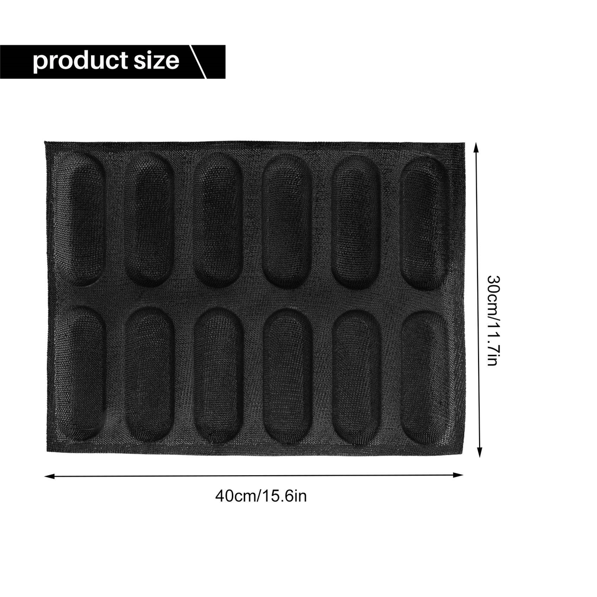 Camping Cooking Mat - 12 Holes Silicone Baguette Pan-Non-Stick Perforated