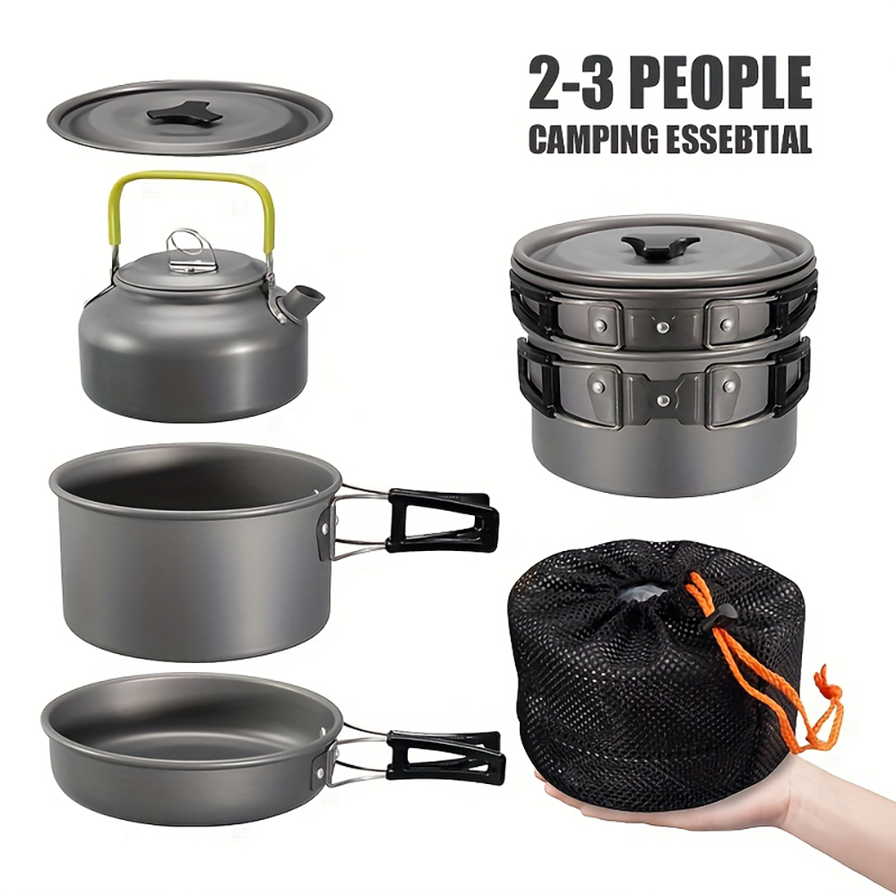 Camping Hiking Cooking - Outdoor camping cookware set made of