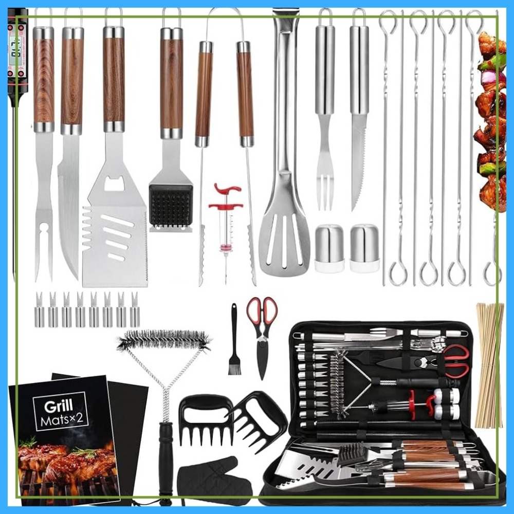 Meat Thermometer Camp - 137PCS Stainless Steel Griddle Accessories Kit