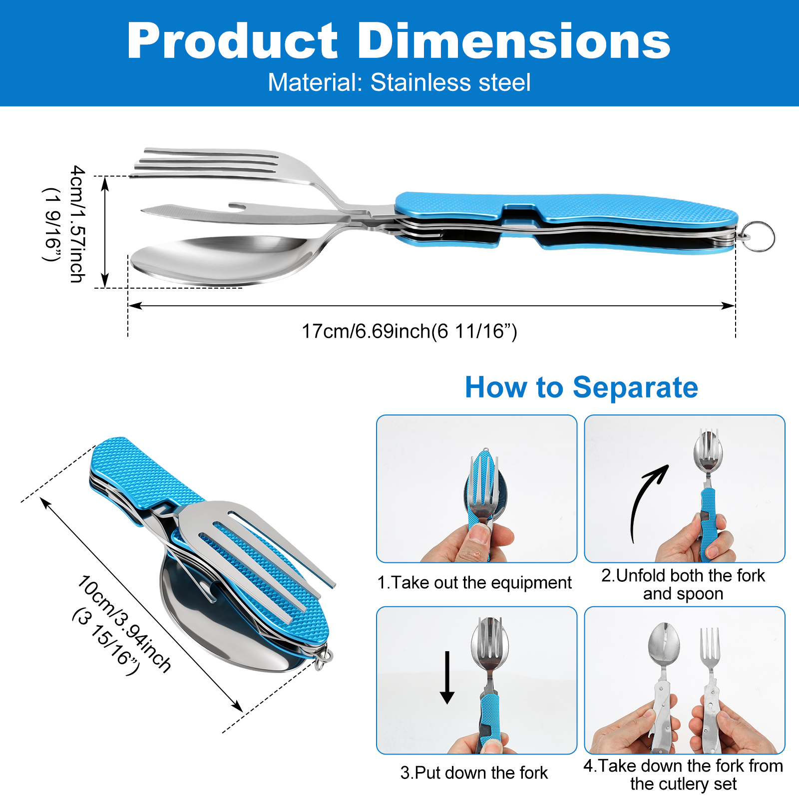 Multifunction 3 in 1 Camping U - Camping Cooking Set Stainless Steel review and price