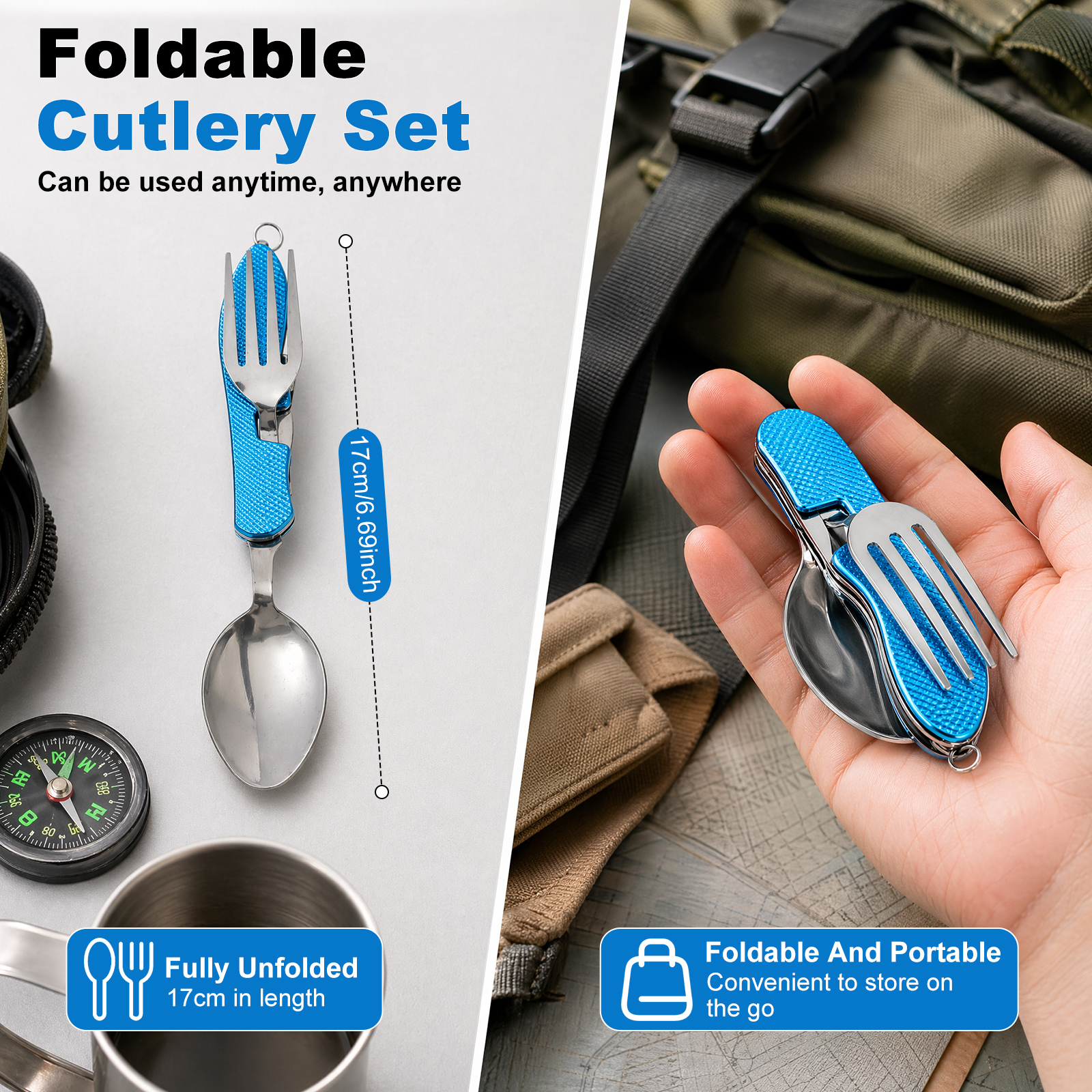 Multifunction 3 in 1 Camping U - Camping Cooking Set Stainless Steel review and price