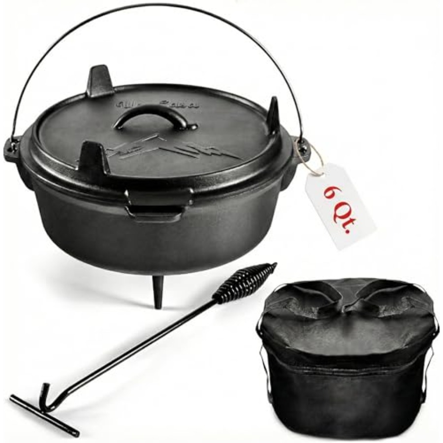 6Qt Cast Iron Camping Dutch Ov - Camp Dutch Oven Cast review and price
