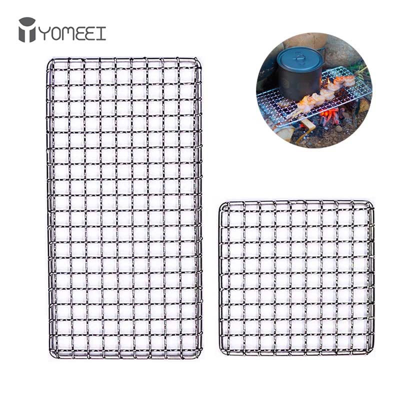 YOMEEI 2Pcs Stainless Steel BB - Camping Cooking Mat review and price