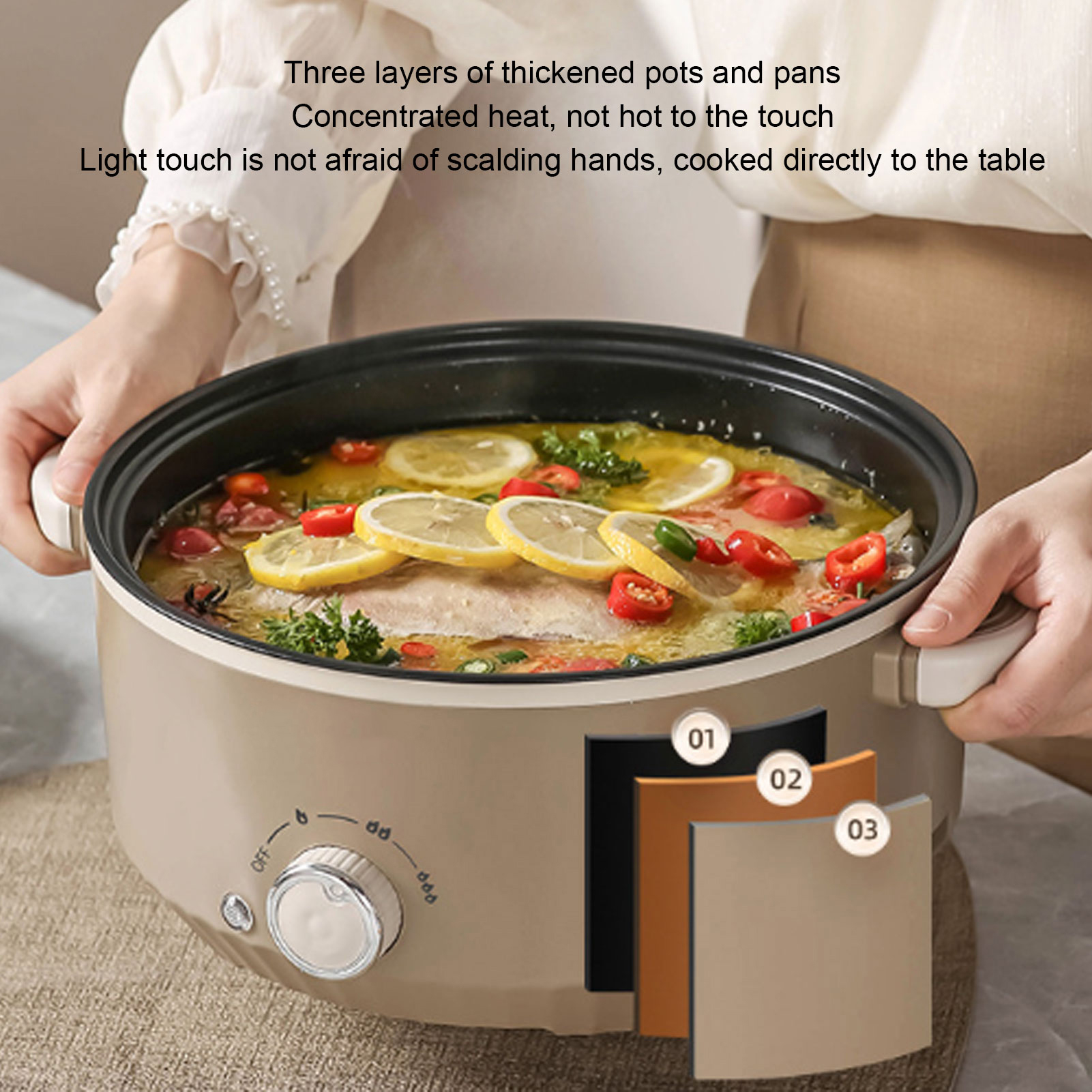 220V Electric Hot Pot 800W 3L  - Camping Cooking Electric review and price