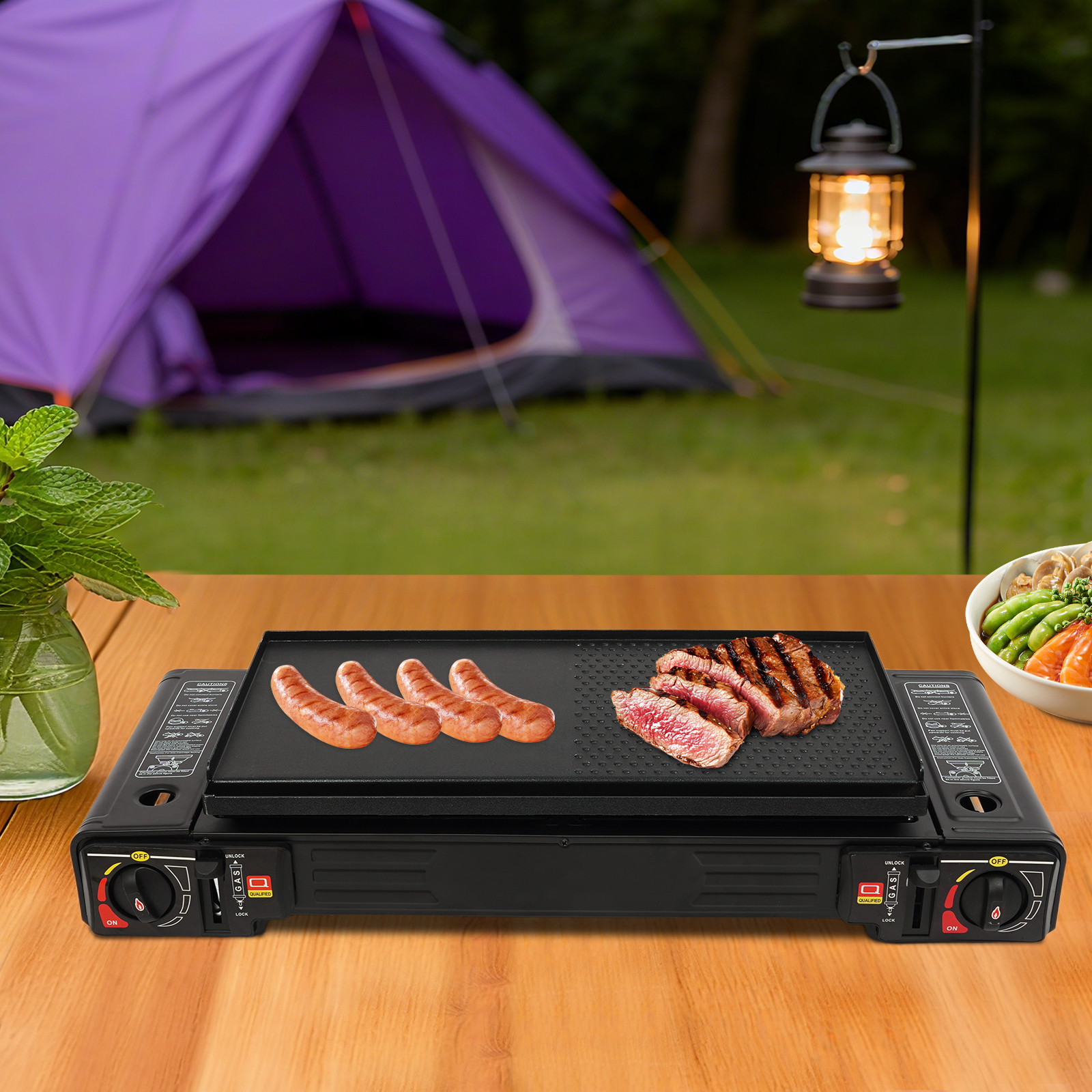 2in1 2-Burner Portable Camping - Camping Cooking Electric review and price