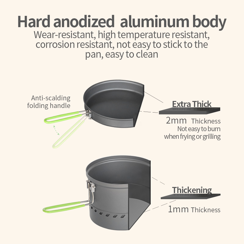 BRS-TS19 1L/1.7L/2.5L Outdoor  - Camping Cooking Set review and price