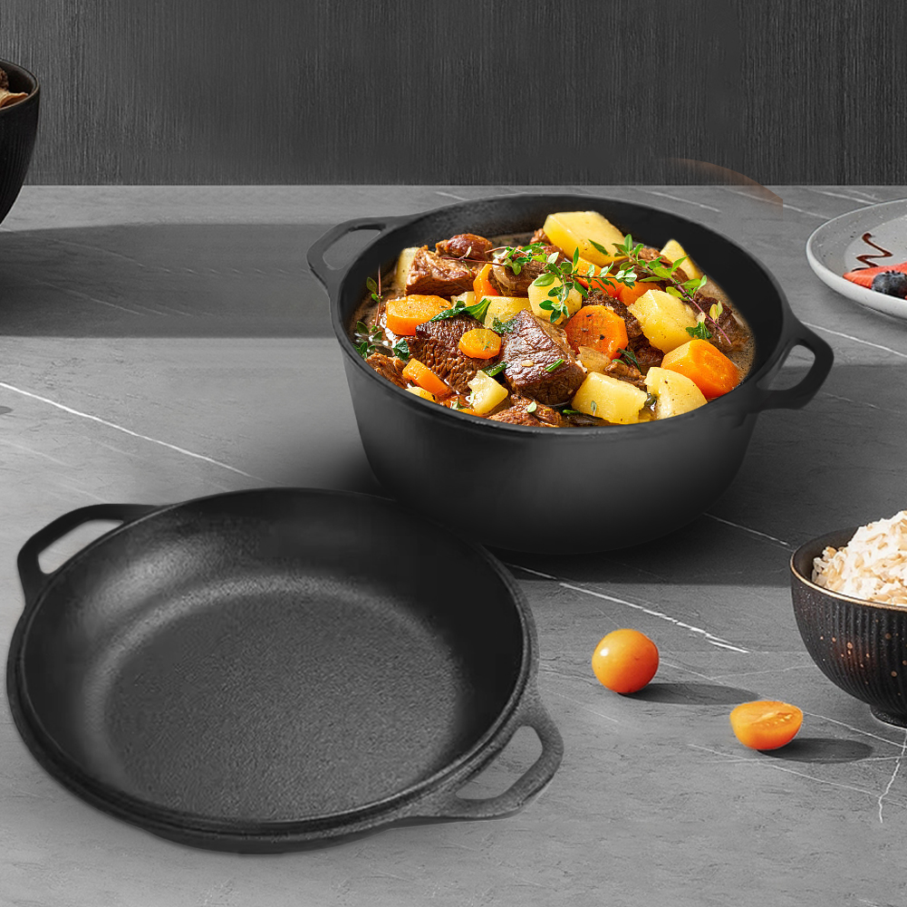 2 in 1 Cast Iron Dutch Oven Po - Camp Dutch Oven Cast review and price
