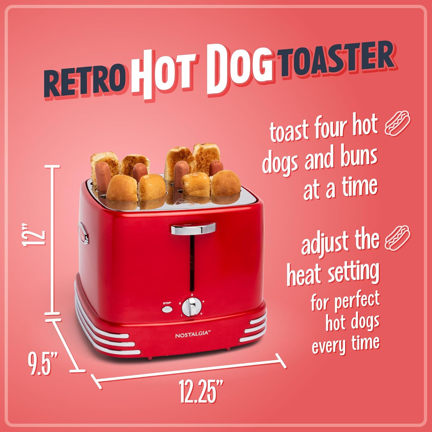4 Slot Hot Dog and Bun Toaster - Pocket Coffee Maker review and price