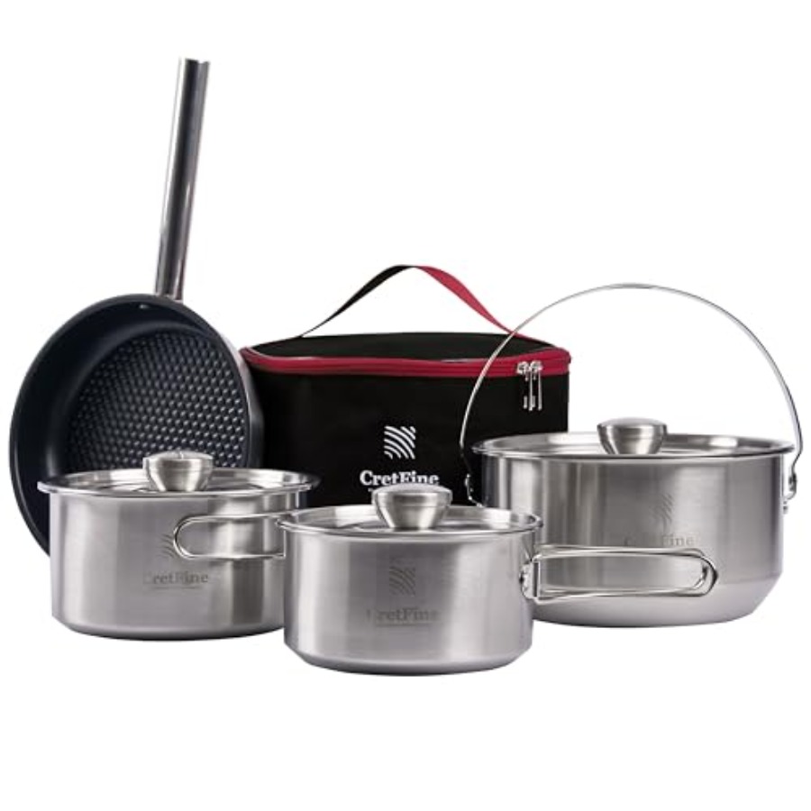 CampPro Camp Cooking Set for 4 - Camping Cooking Set Stainless Steel review and price