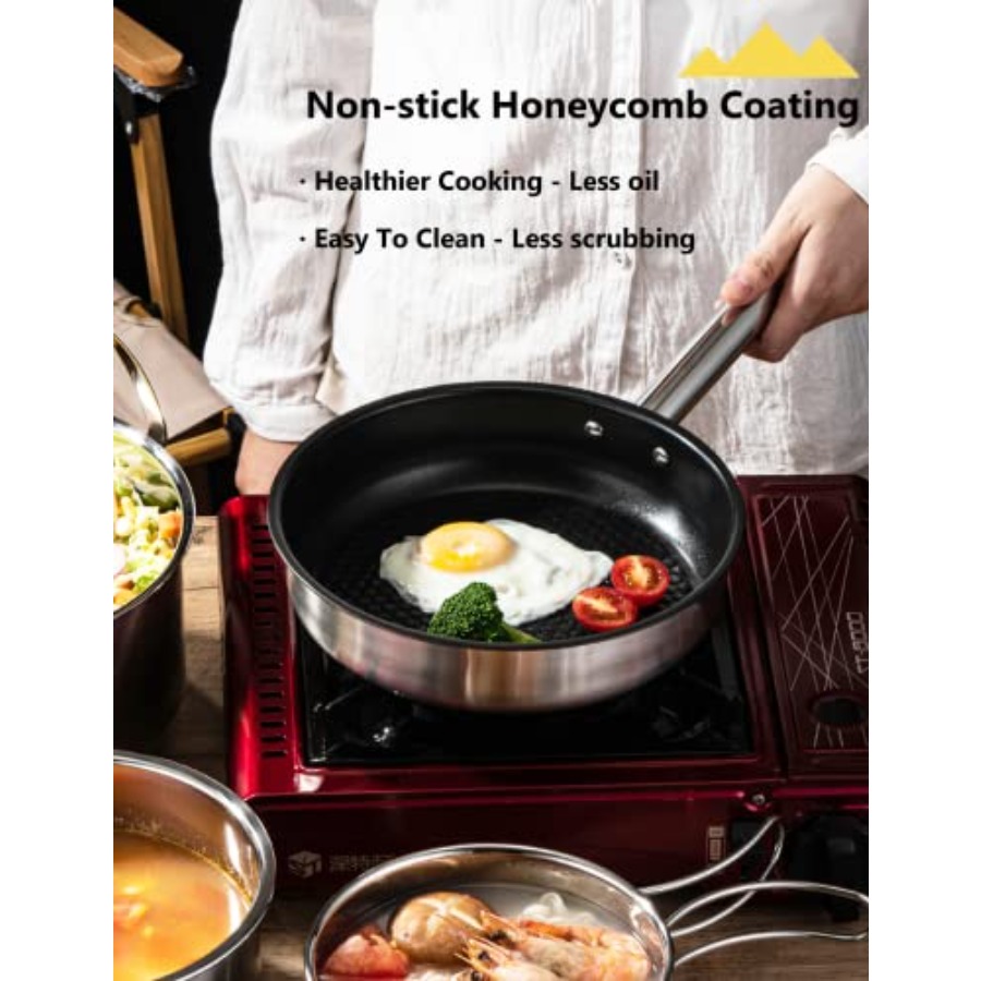 CampPro Camp Cooking Set for 4 - Camping Cooking Set Stainless Steel review and price
