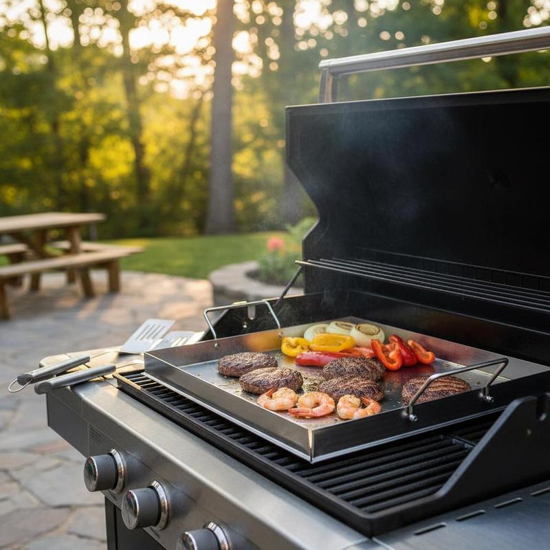 Universal Flat Top Griddle 18x - Camping Cooking Grill review and price