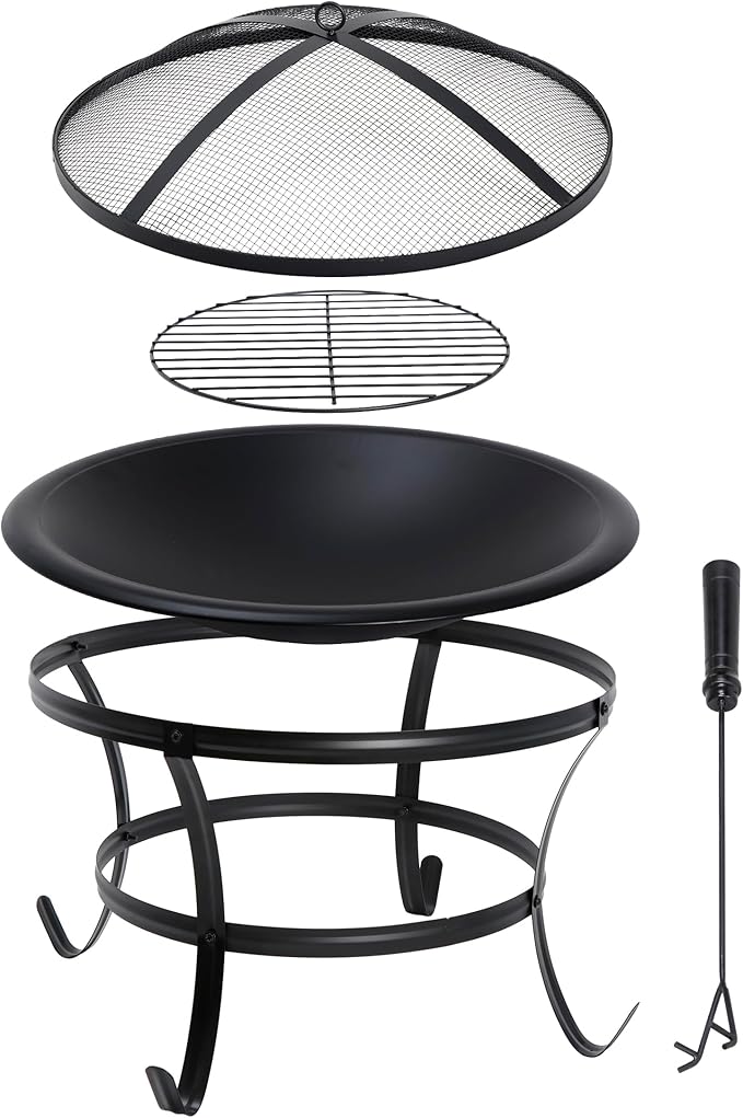 BBQ Grill Outdoor Wood Burning - Camping Cooking Fire Stove review and price