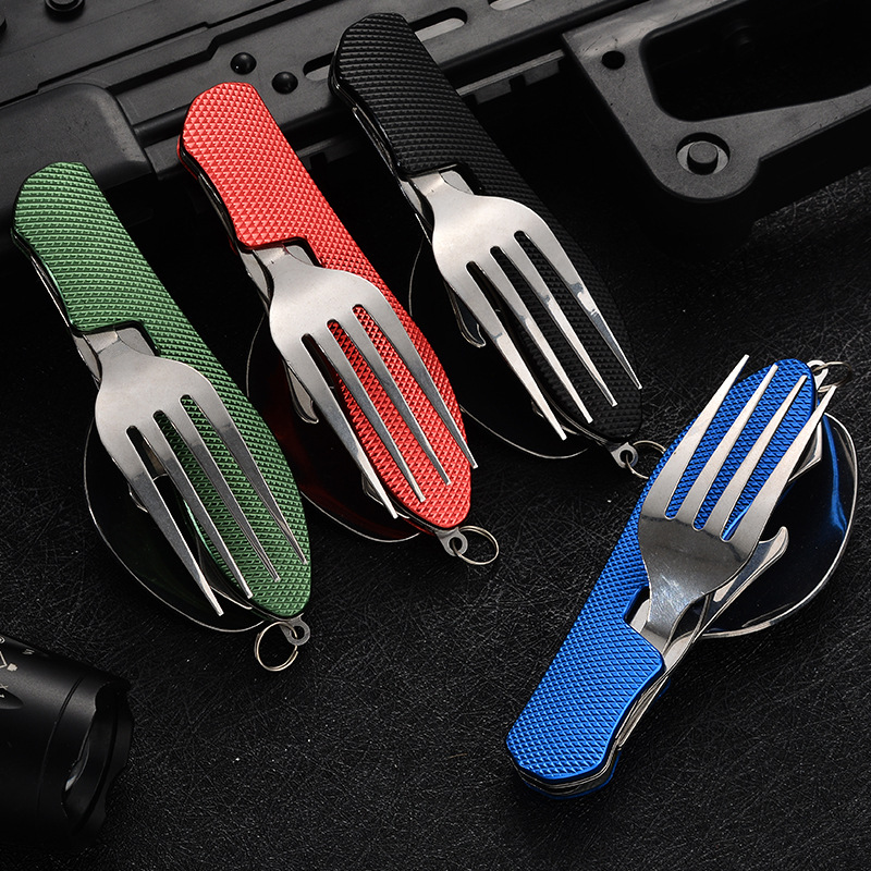 4 in1 Foldable Camping Utensil - Camping Cooking Set Stainless Steel review and price