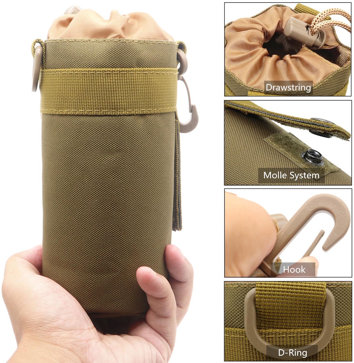 Tactical Molle Water Bottle Ba - Camping Cooking Can review and price