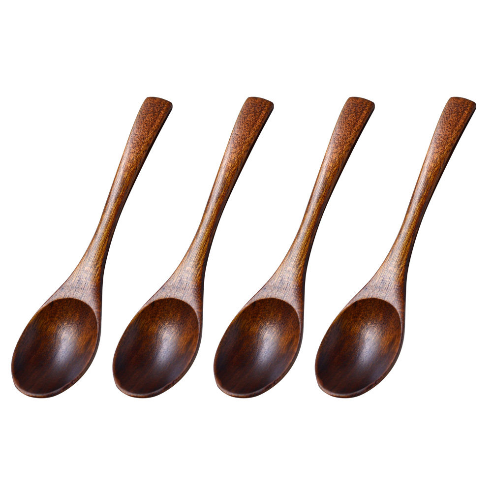 4Pcs Natural Wood Soup Spoons  - Camping Cooking With Kids review and price