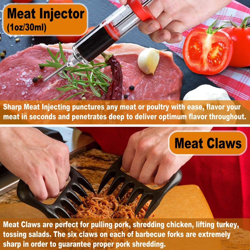 28Pcs BBQ Grilling Accessories - Meat Thermometer Camp review and price
