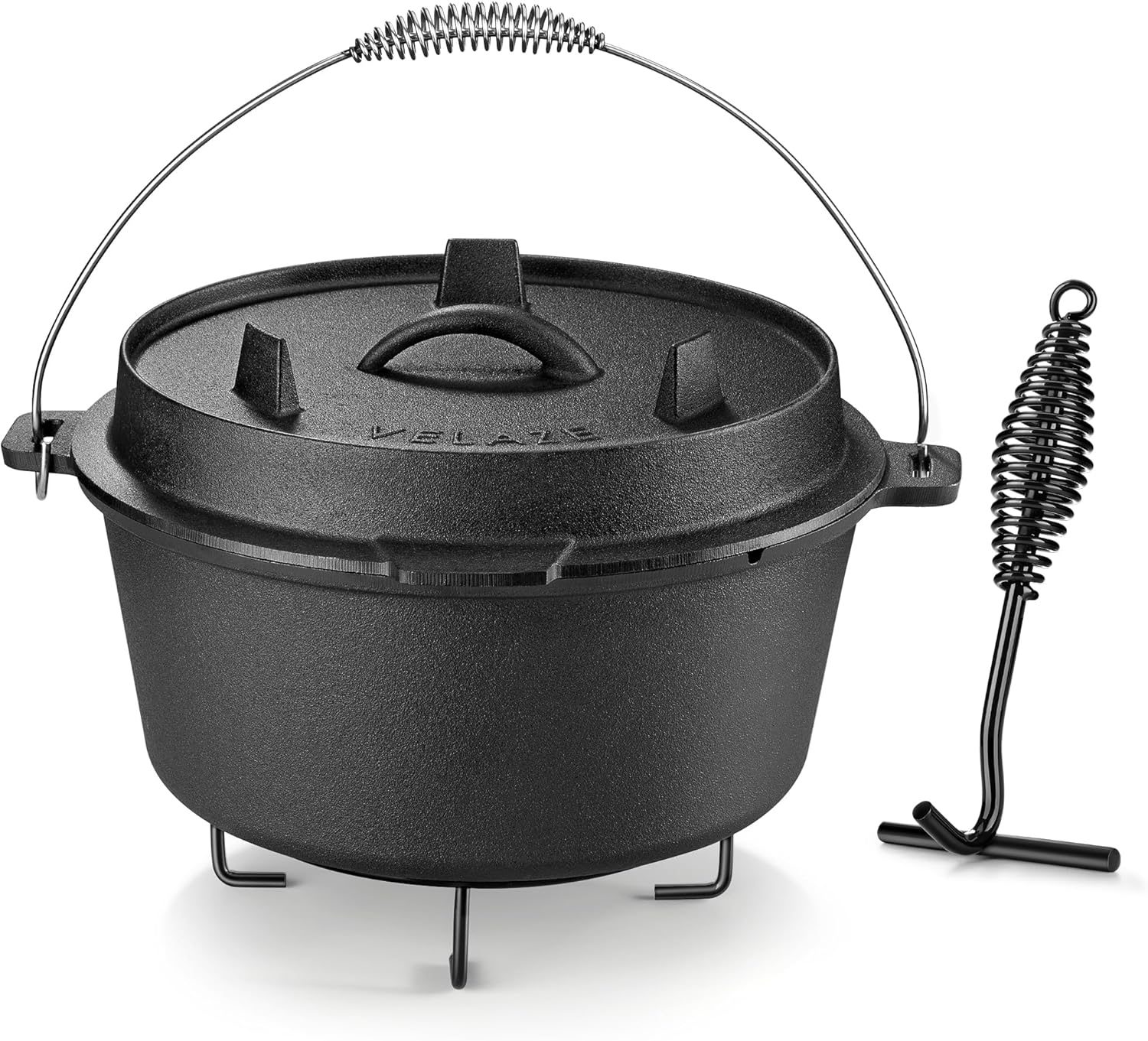 10QT Cast Iron Camp Dutch Oven - Camp Dutch Oven Cast review and price