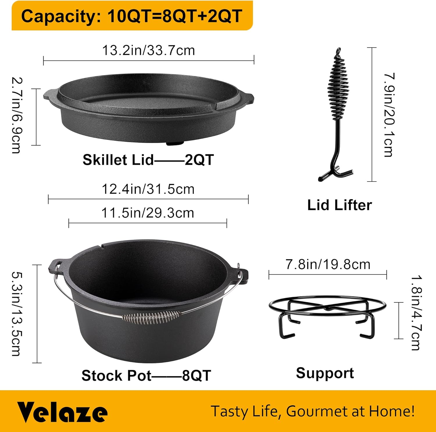10QT Cast Iron Camp Dutch Oven - Camp Dutch Oven Cast review and price
