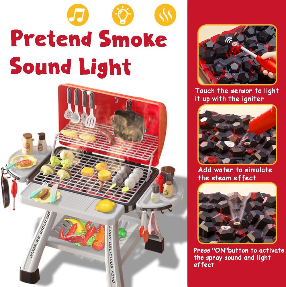 Kids BBQ Grill Playset Play Ki - Camping Cooking With Kids review and price