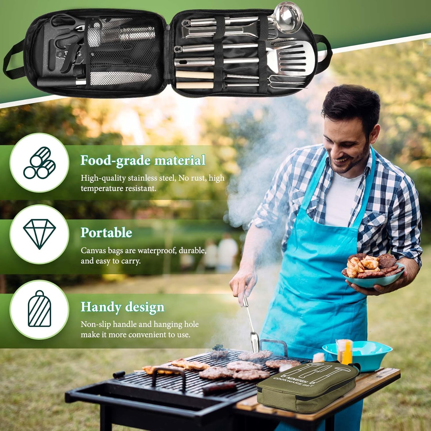 Camping Cooking Utensils Set,  - Camping Cooking Set Stainless Steel review and price