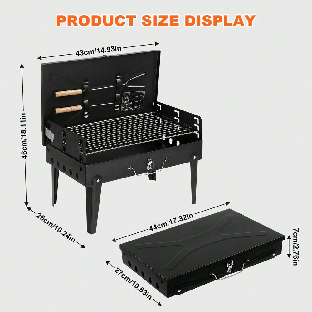 Charcoal BBQ Grill Kit, Foldab - Camping Cooking Grill review and price