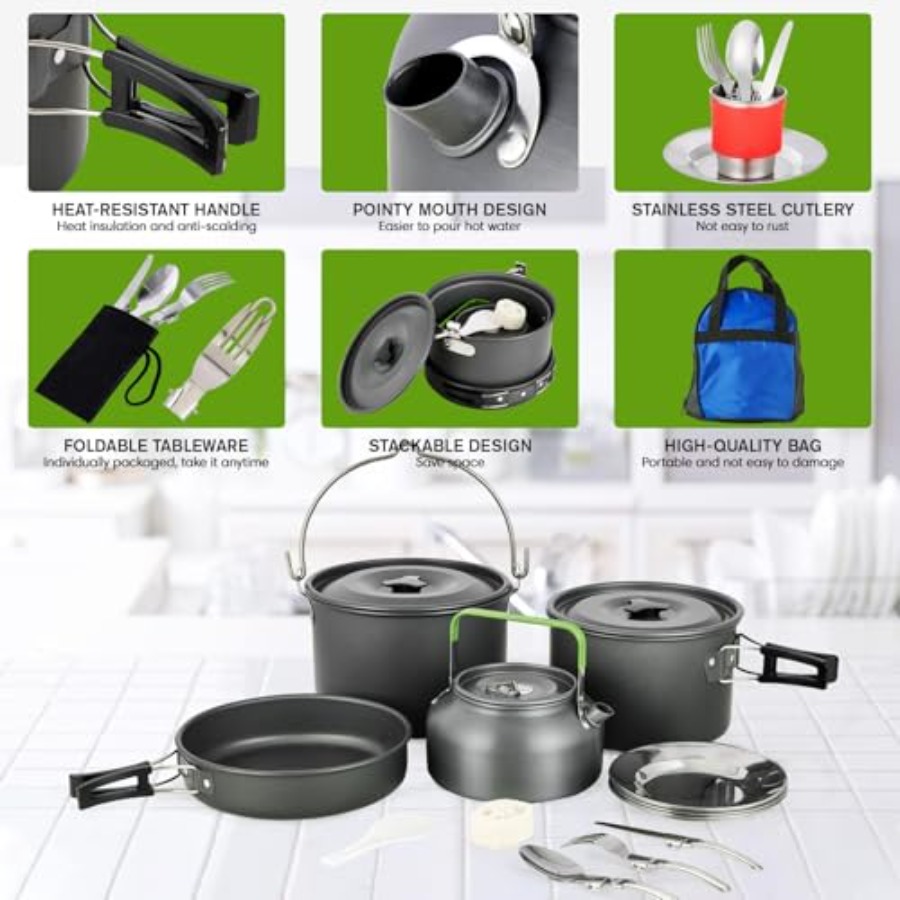 MEETSUN Camping Cookware Set - - Camping Cooking Set review and price