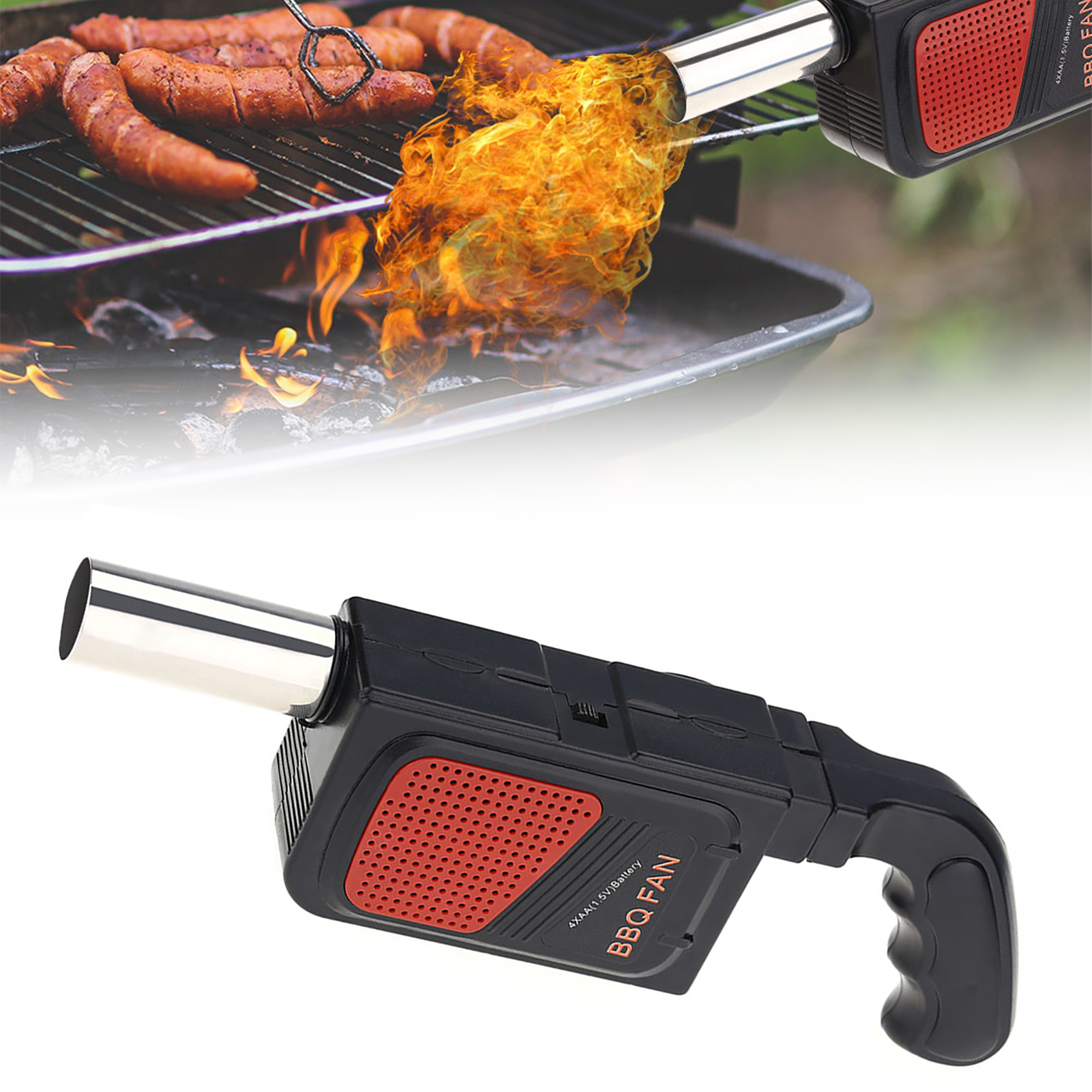 Handheld Electric BBQ Fan Air  - Camping Hiking Cooking review and price