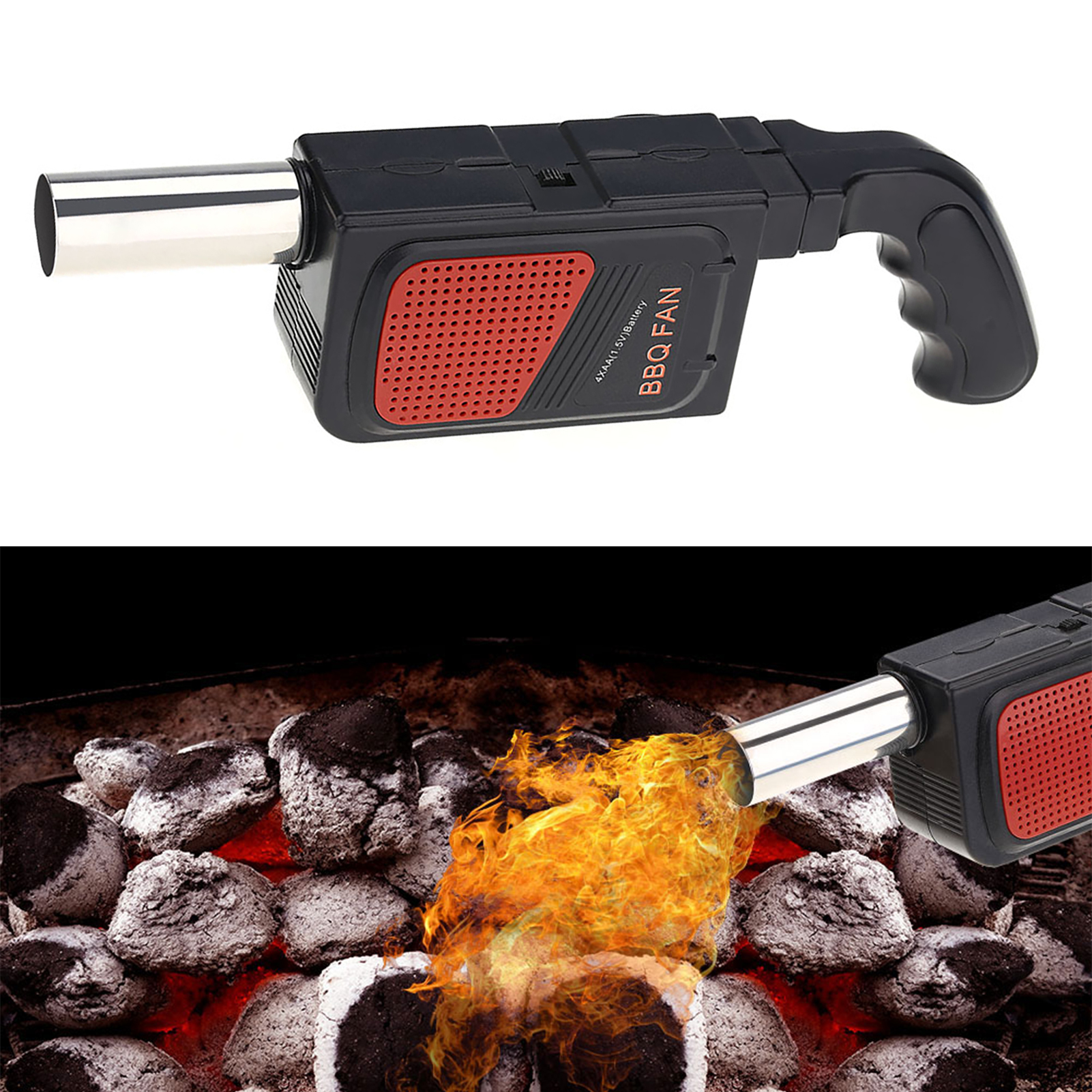 Handheld Electric BBQ Fan Air  - Camping Hiking Cooking review and price