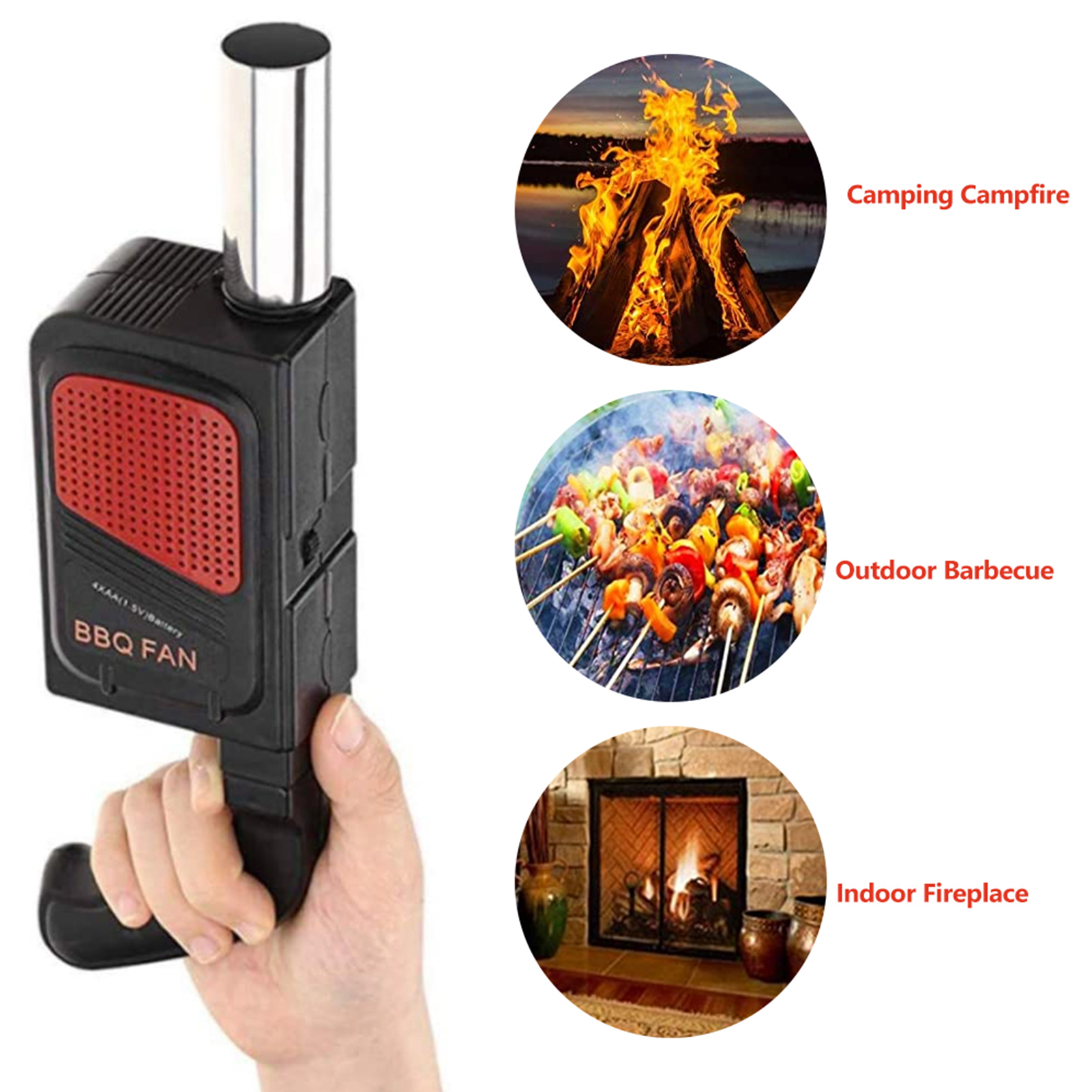Handheld Electric BBQ Fan Air  - Camping Hiking Cooking review and price
