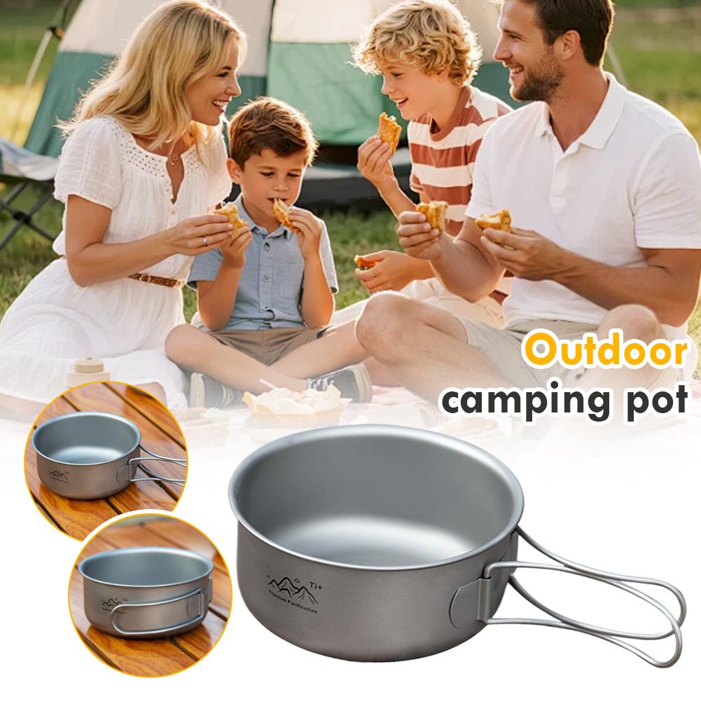Titanium Foldable Camping Pot  - Camping Cooking Set Stainless Steel review and price