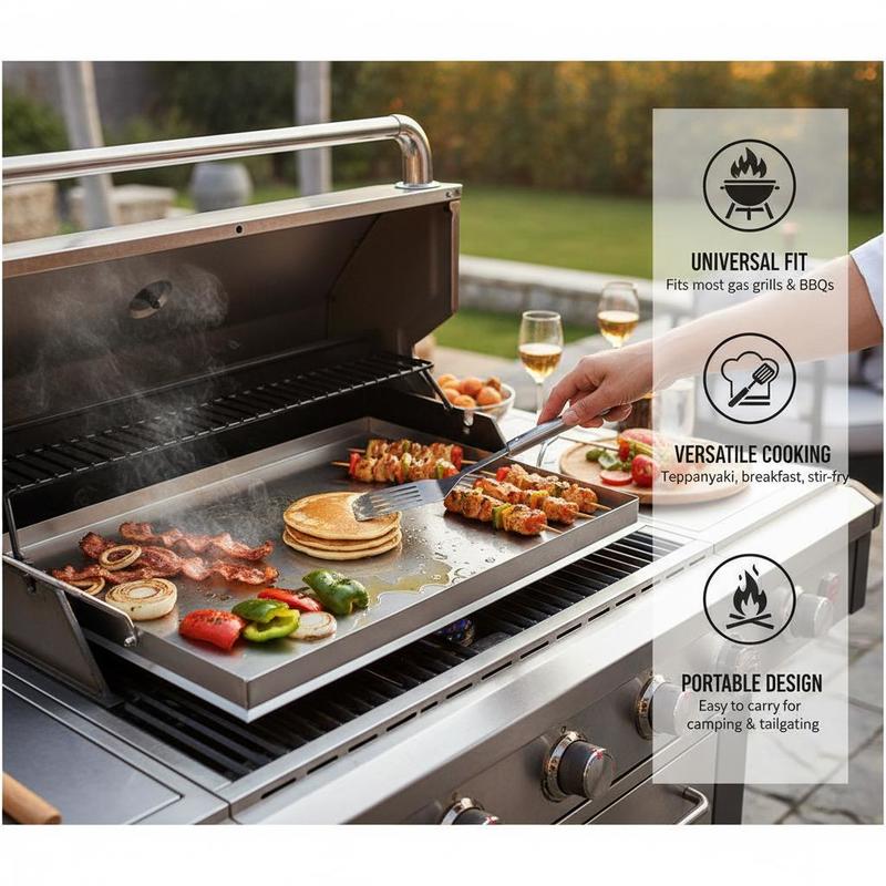 Flat Top Grill Plate 23x16 inc - Camping Cooking Grill review and price