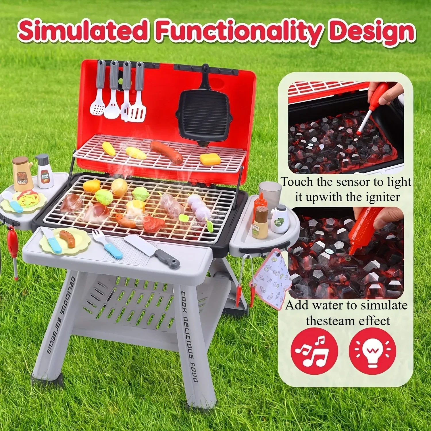 Barbecue Grill Toy Set Kids BB - Camping Cooking With Kids review and price