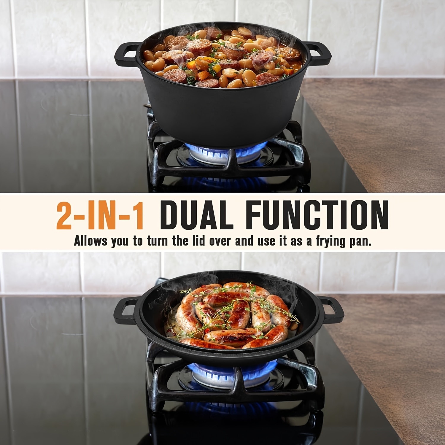 us5 QT Cast Iron Dutch Oven Po - Camp Dutch Oven Cast review and price