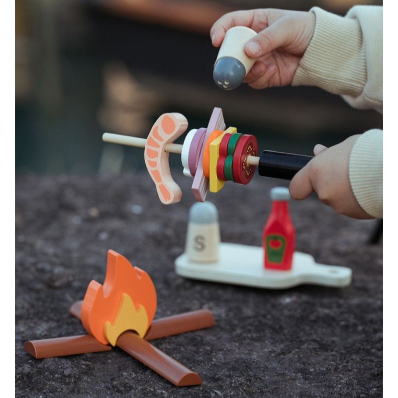 Wooden Camping Pretend Play Se - Camping Cooking With Kids review and price