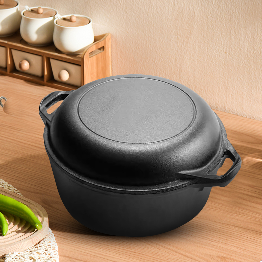 2 in 1 Cast Iron Dutch Oven wi - Camp Dutch Oven Cast review and price