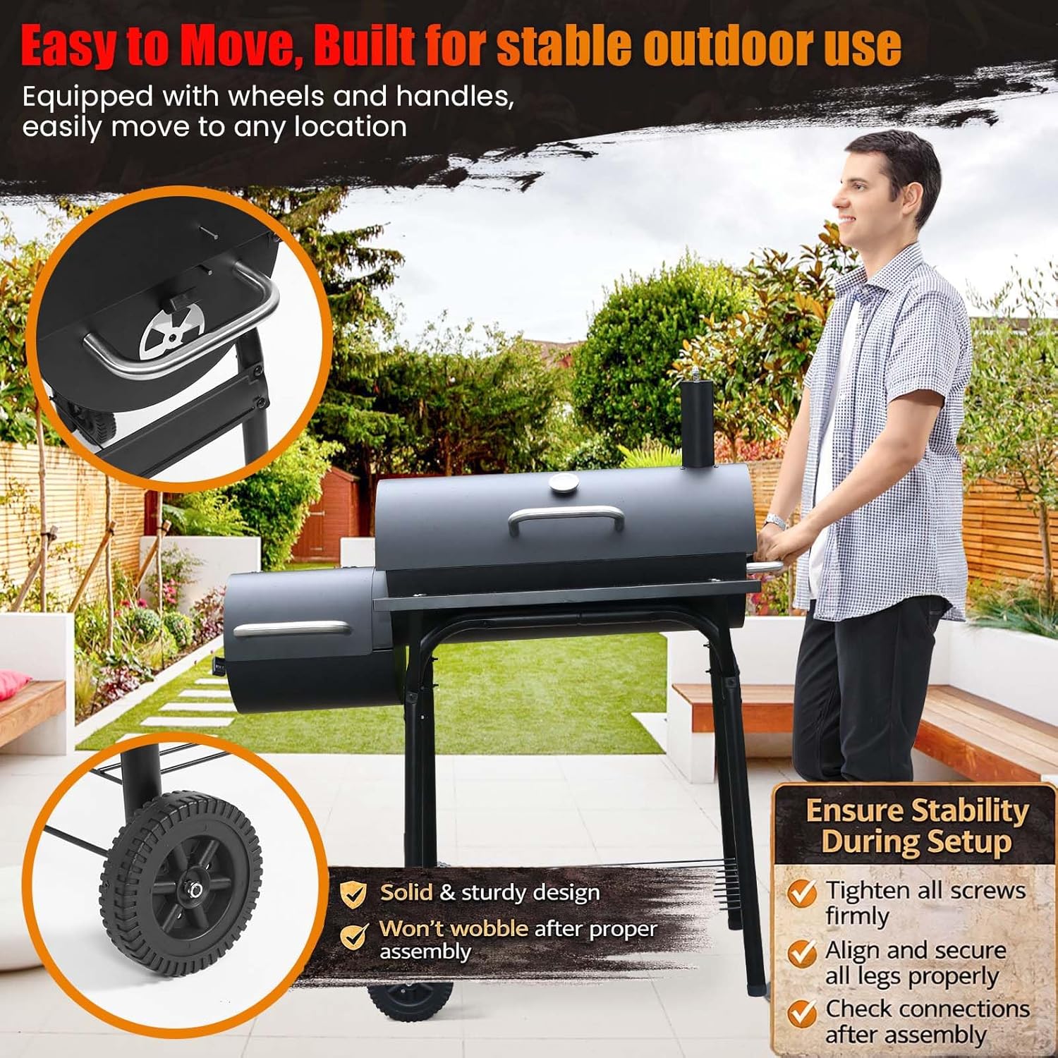 Spacious Charcoal Grill & Offs - Camping Cooking Grill review and price