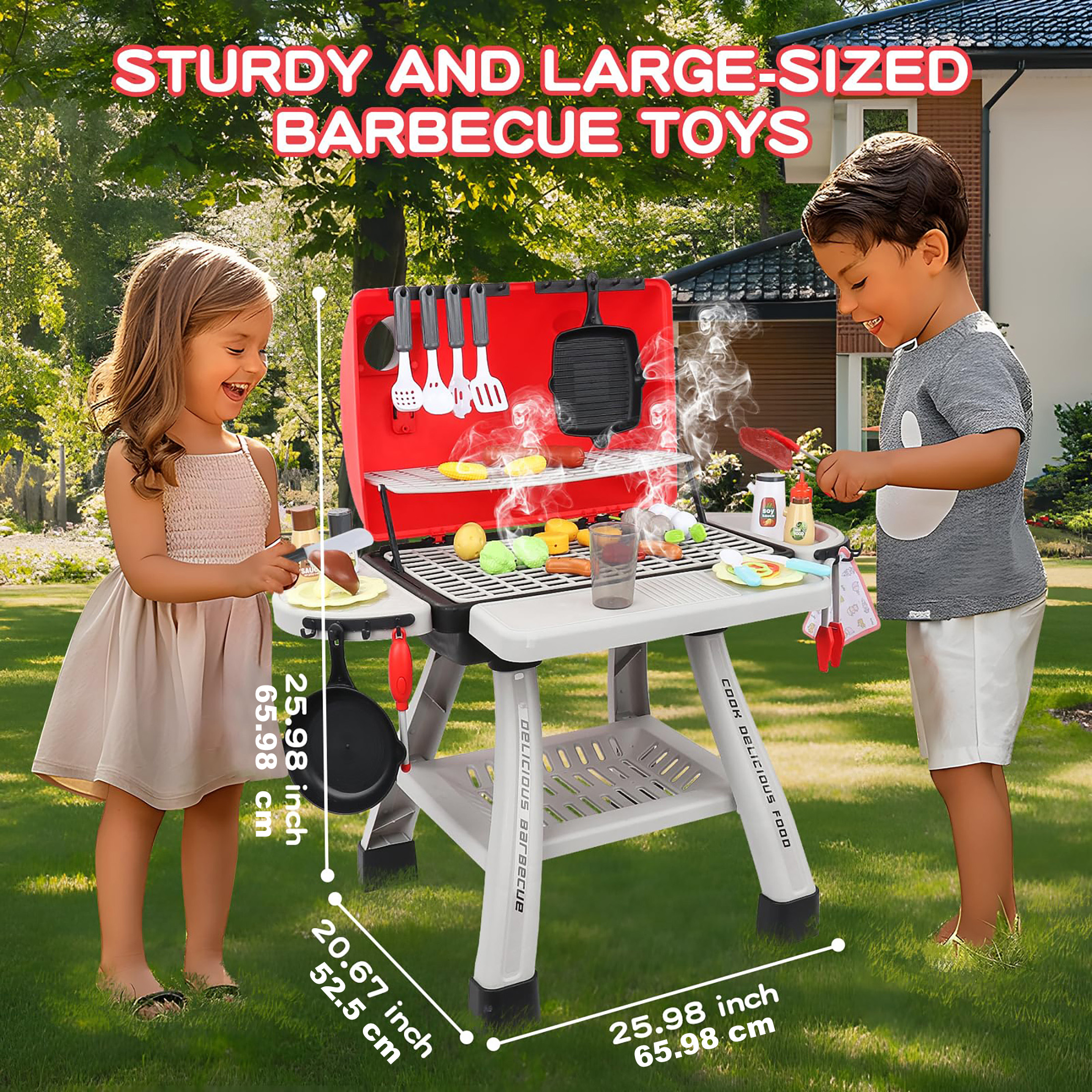 Kids BBQ Grill Playset Play Ki - Camping Cooking With Kids review and price