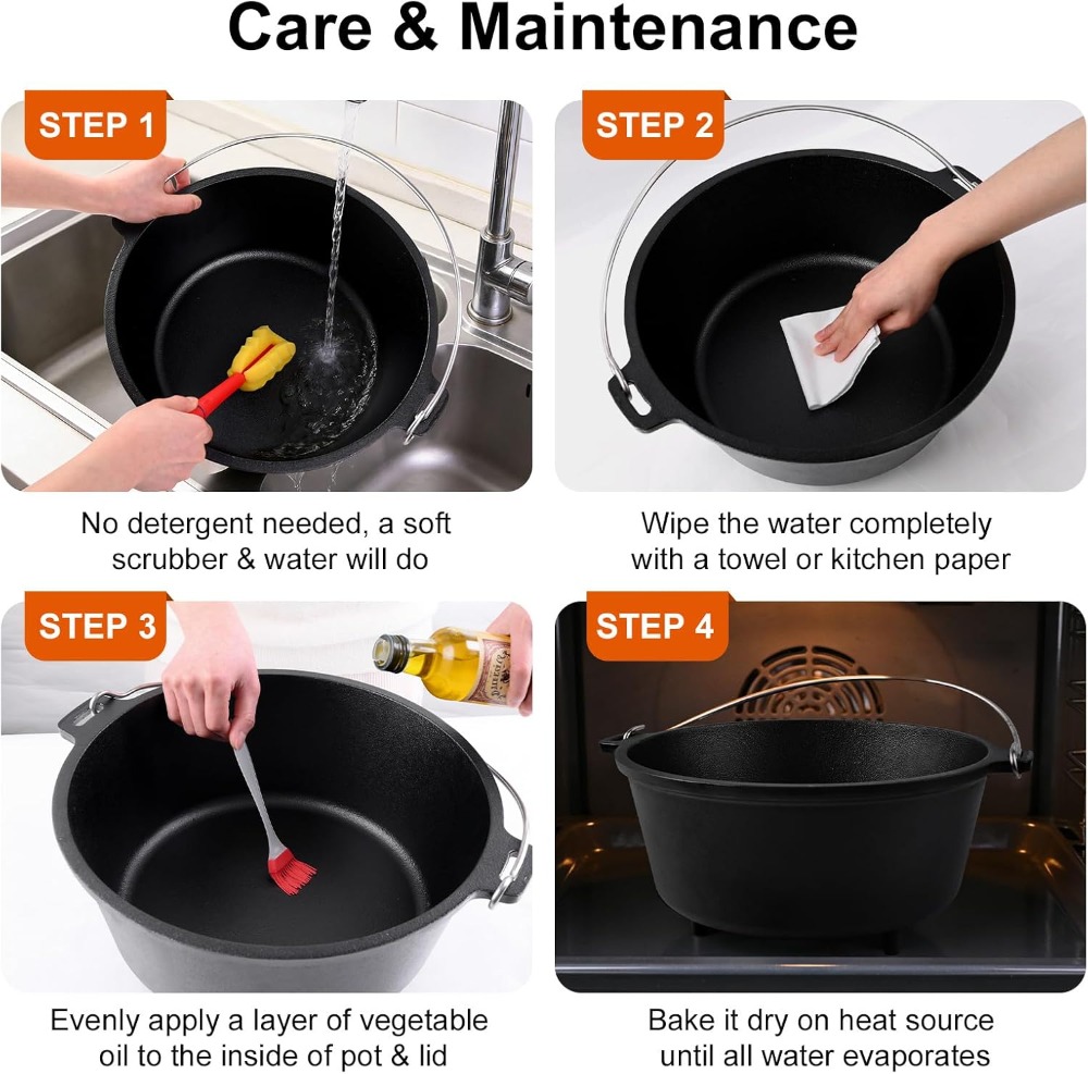 10 QT Pre-Seasoned Cast Iron C - Camp Dutch Oven Cast review and price