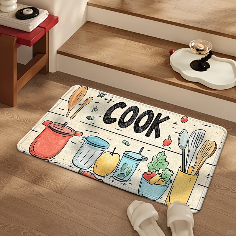 1PC Cook Pattern Kitchen Rug N - Camping Cooking Mat review and price